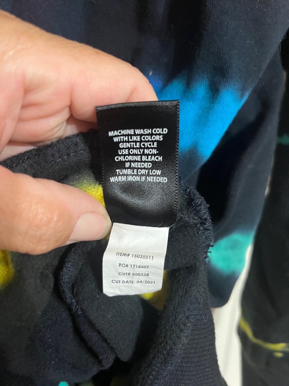 Torrid Off Shoulder Tie Dye Striped Sweatshirt - Picture 5 of 5